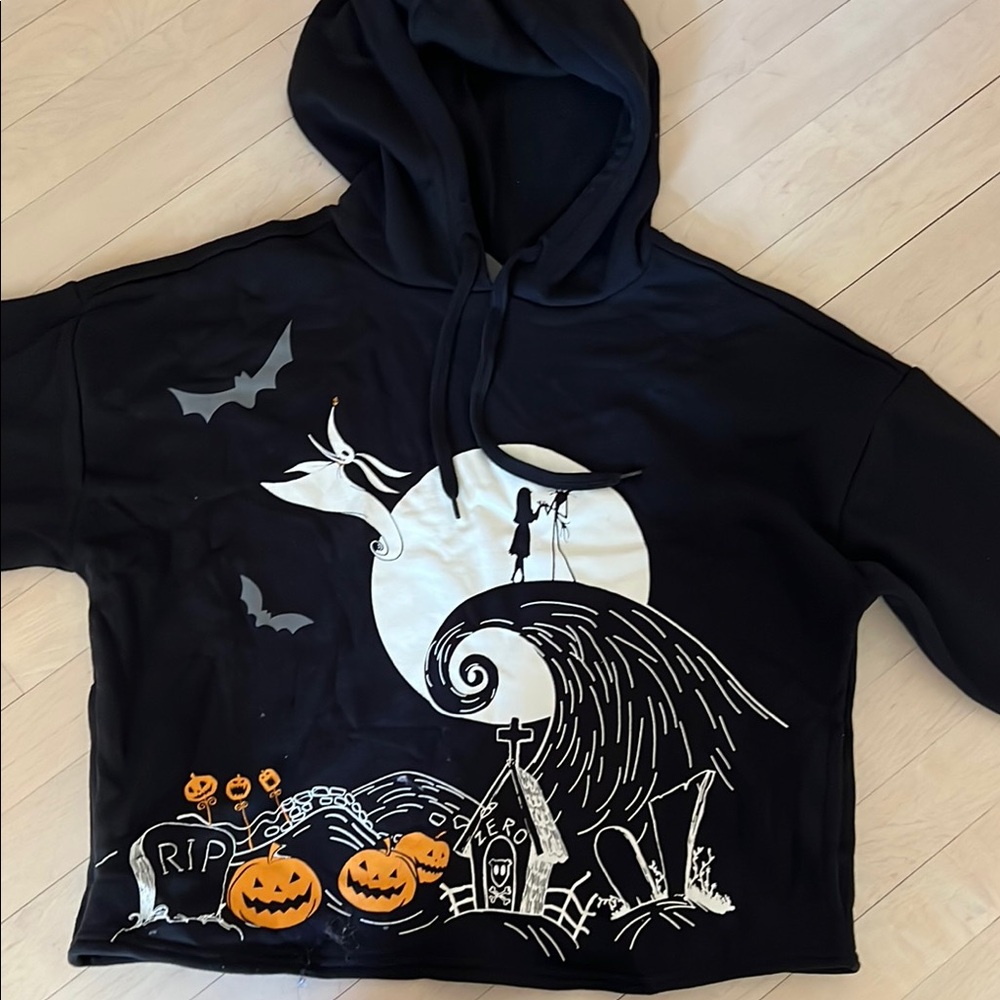 Black Nightmare Before Christmas Graphic Hoodie